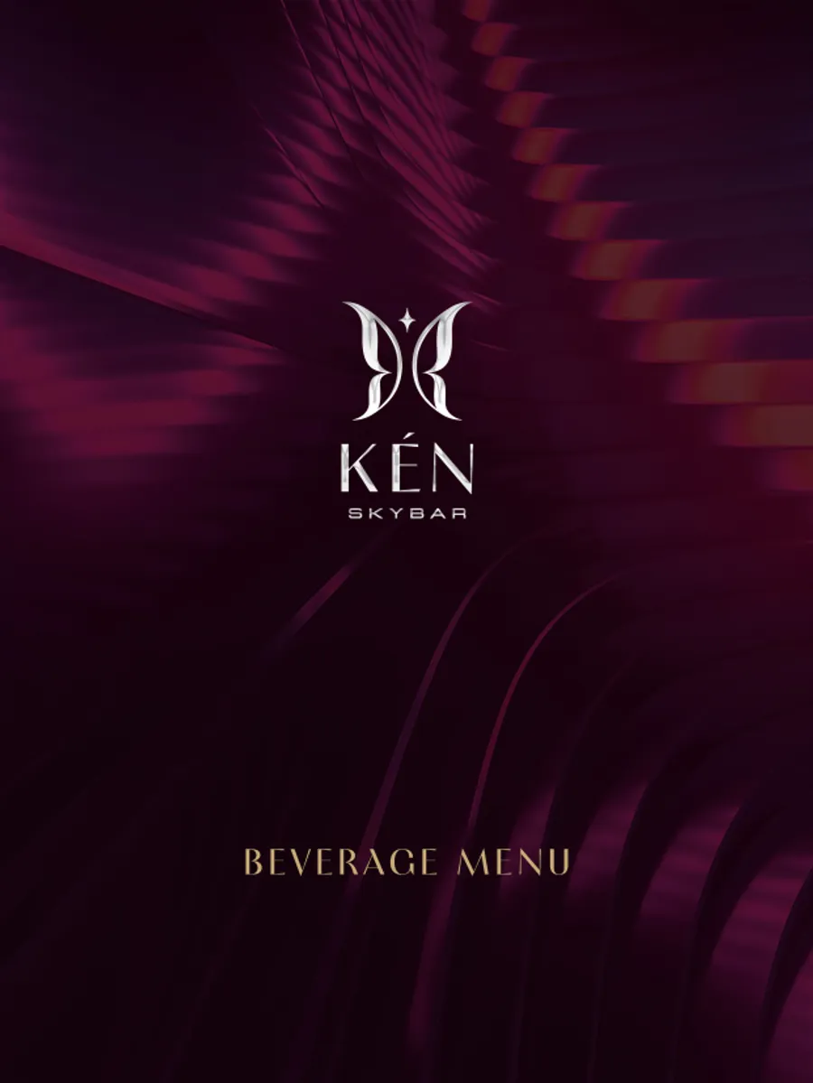 KÉN Skybar beverage menu cover